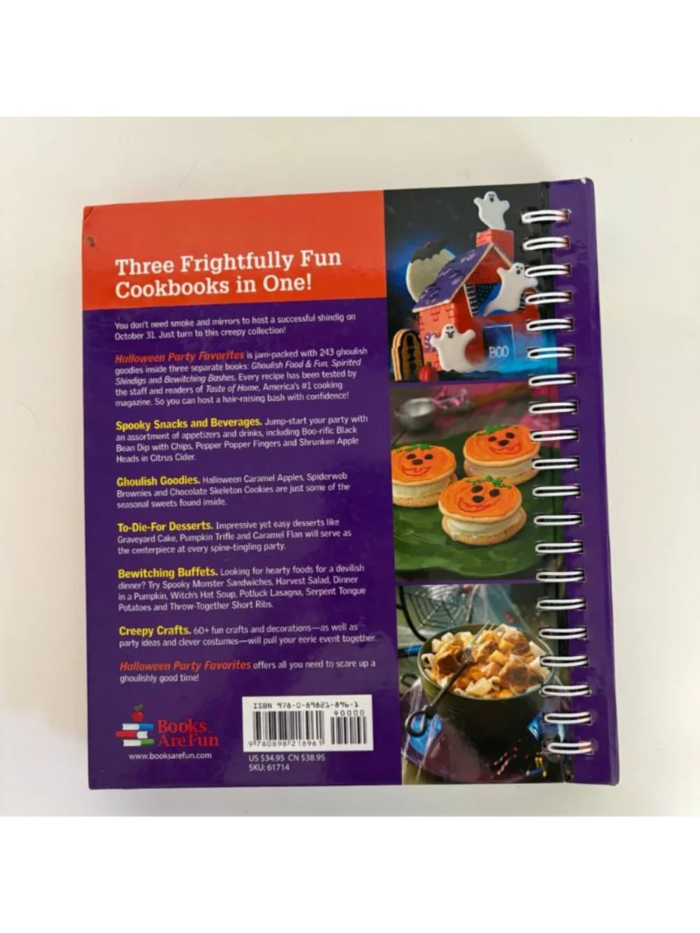 Taste of Home Halloween Party Favorites CookBook 293 Recipes Crafts 3 Books in 1